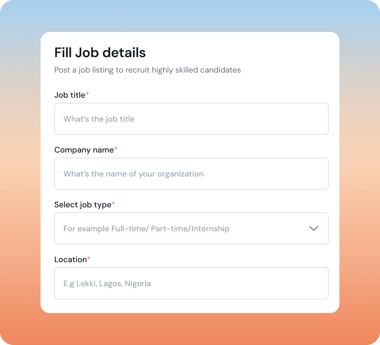 Hire right talent